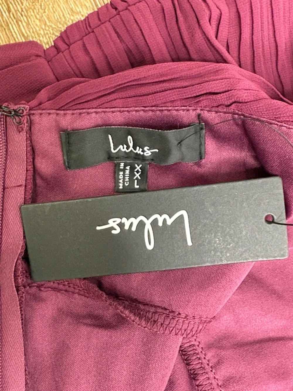 Lulus Wondrous Muse Plum Pleated One-Shoulder Midi Dress XXL - Picture 7 of 12